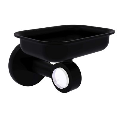 Allied Brass CV-32 Clearview Collection Wall Mounted Holder Soap Dish, Matte Black