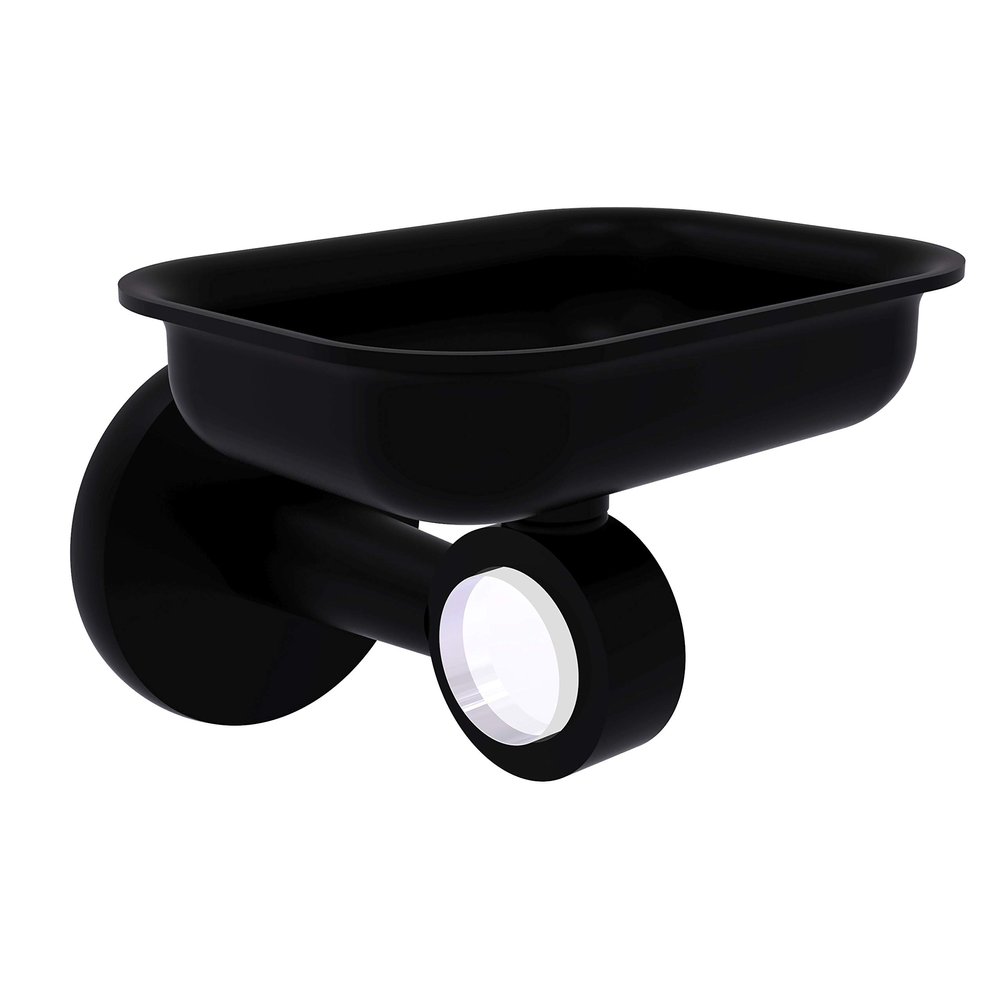 Allied Brass CV-32 Clearview Collection Wall Mounted Holder Soap Dish, Matte Black