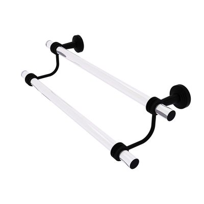Allied Brass PB-72D-36 Pacific Beach Collection 36 Inch Double Dotted Accents Towel Bar, Matte Black