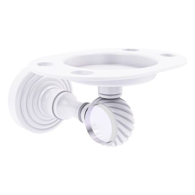 Allied Brass PG-26T-WHM Pacific Grove Collection Tumbler and Toothbrush Holder with Twisted Accents, Matte White