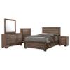 Coaster Home Furnishings Kauffman Transitional 5-Piece Bedroom Set Eastern King Size Panel Bed Frame 54-inch Headboard Washed Taupe 204191KE-S5 view 1