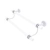 Allied Brass PB-72D-18 Pacific Beach Collection 18 Inch Double Dotted Accents Towel Bar, Matte White view 1