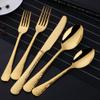 20-Piece Gold Plated-Flatware Silverware Set, Bisda Stainless Steel Cutlery Sets, Multipurpose Use for Home, Kitchen, Restaurant, Hotel Tableware Utensil Service for 4 view 2