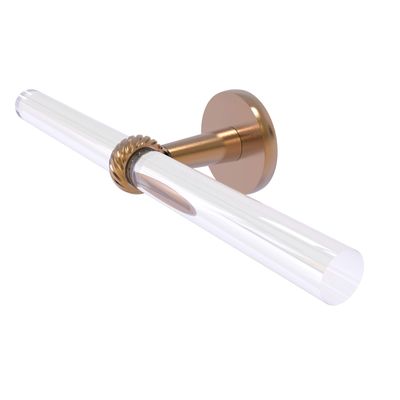 Allied Brass CV-HTBT-2-BBR Clearview Collection 2 Arm Guest Towel Holder with Twisted Accents, Brushed Bronze