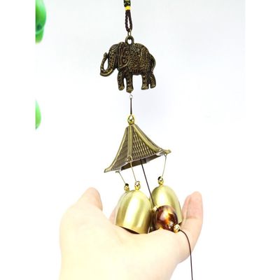 Beautiful Wind Bells with Different Shapes of Pendant Home Decorative Feng Shui Wind-Bells Peacock Double Fish Elephant Tower (Tower)