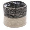 Natural Black Jute Basket - 6 1/4"Dia x 6 3/4"H view 1
