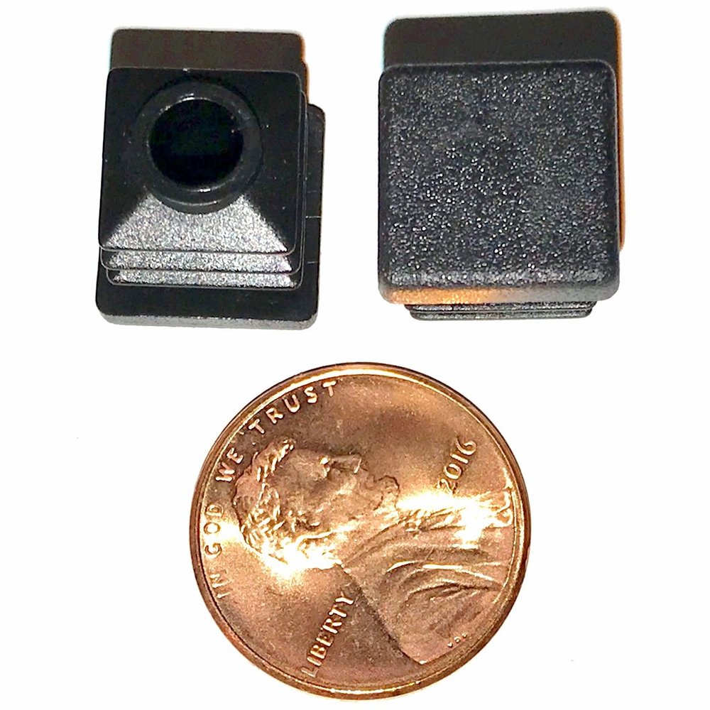 (Pack of 25) SBD Ltd. 1/2" OD Square End Caps (16-18 Ga) - 0.37" - 0.40" ID Hole Size Tube Covers || 0.50 Square Inch Sliding Inserts | Furniture Chair Table Leg Caps | Fitness Eqpt End Caps | by SBD