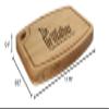 BambooMN Custom Laser Engraved Bamboo Cutting Board - The Grillfather - 1 Piece - 11.75" x 8.63" x 0.4" (Grooved w/hole) view 2