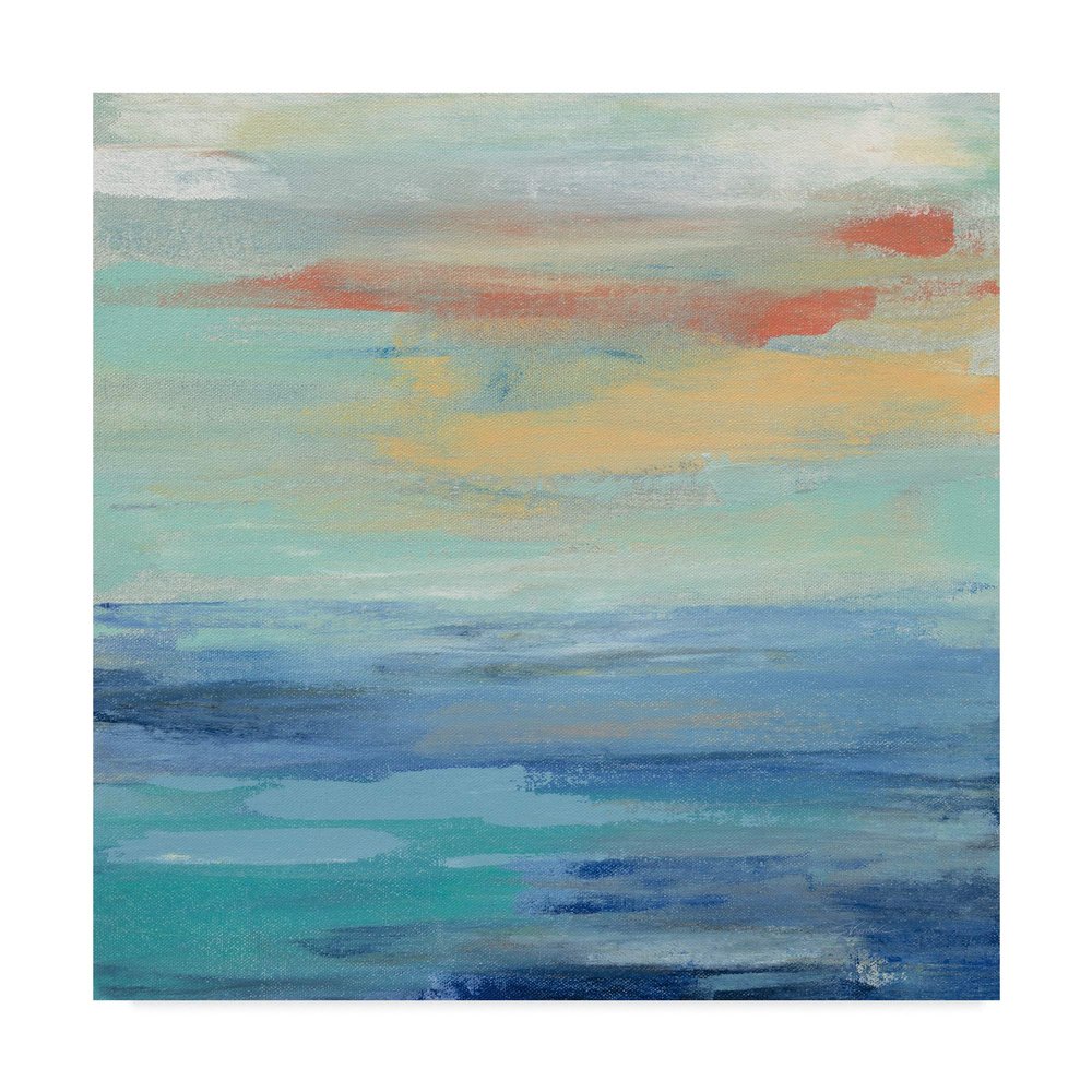 Trademark Fine Art Sunset Beach IV by Silvia Vassileva, 18x18-Inch