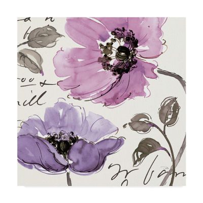 Trademark Fine Art Floral Waltz Plum I by Pela Studio, 18x18-Inch