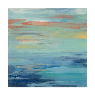 Trademark Fine Art Sunset Beach II by Silvia Vassileva, 18x18-Inch