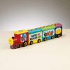 11.5" Red and Yellow Hand Painted Chanukah Express Menorah view 2