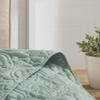 510 DESIGN Oakley Reversible Quilt Set - Luxe Stitching Design, All Season, Lightweight Coverlet Bedspread Bedding, Matching Shams, Medallion Seafoam Oversized Full/Queen(102"x118") 3 Piece view 3