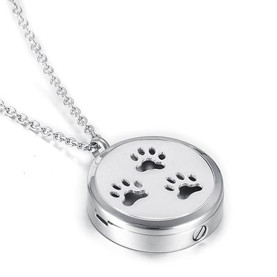 Oinsi Dog Paw Memorial Locket Necklace Hold Photo & Ashes Keepsake Cremation Urn Pendant For Pet/Free Filling Kits +Screwdriver