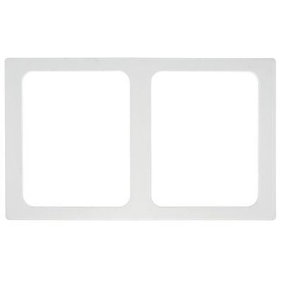 HUBERT Cold Food Bar Tile 1/2 Size White Melamine- 21"L x 12 3/4"W