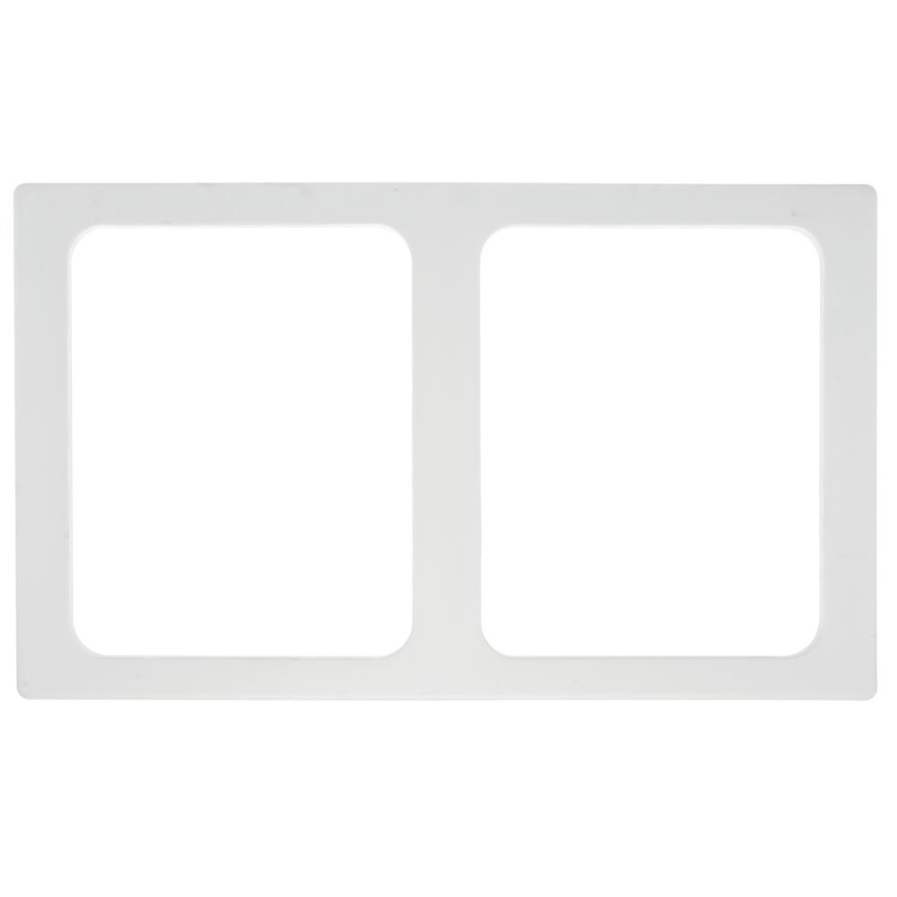 HUBERT Cold Food Bar Tile 1/2 Size White Melamine- 21"L x 12 3/4"W