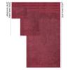 American Soft Linen 100% Carde Cotton 6 Piece Towel Set, 590 GSM Heavy Weight Soft Absorbent Turkish Towels for Bathroom, Burgundy Red view 3