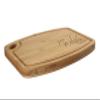 BambooMN Custom Laser Engraved Bamboo Cutting Board - Family Name Corner Engraving - 1 Piece - 11.75" x 8.63" x 0.4" (Grooved w/hole) view 1