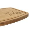 BambooMN Custom Laser Engraved Bamboo Cutting Board - Family Name Corner Engraving - 1 Piece - 11.75" x 8.63" x 0.4" (Grooved w/hole) view 2
