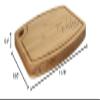 BambooMN Custom Laser Engraved Bamboo Cutting Board - Family Name Corner Engraving - 1 Piece - 11.75" x 8.63" x 0.4" (Grooved w/hole) view 3