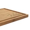 BambooMN Custom Laser Engraved Bamboo Cutting Board - Family Name Corner Engraving - 1 Piece - 11" x 11" x 0.75" (Grooved) view 2