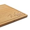 BambooMN Custom Laser Engraved Bamboo Cutting Board - Family Name Corner Engraving - 1 Piece - 24" x 17.25" x 1" (Grooved) view 2