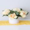 Accent Decor Ceramic Cercle Pot in White 6.50" x 6.50" x 6.25" Wedding Decoration Event Good for Ceremony Party Centerpiece view 1