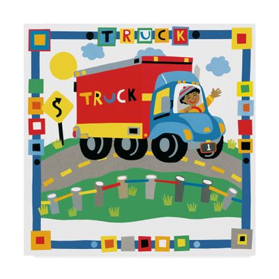 Trademark Fine Art Childrens Truck by Cheryl Piperberg, 18x18-Inch
