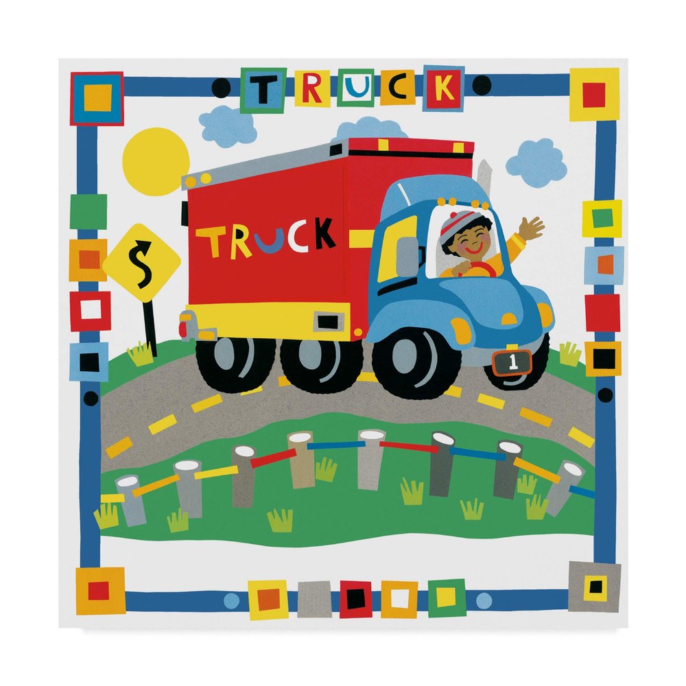 Trademark Fine Art Childrens Truck by Cheryl Piperberg, 18x18-Inch