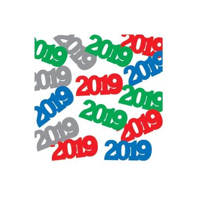 Assorted Color "2019" Confetti- 1 pack