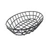 12" x 8.5" Black Oval Grid Basket, Clipper Mill by GET 4-34418 (Qty,1) view 1