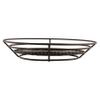 12.5" x 9.25" Black Oval Basket with Raised Grid Base, Clipper Mill by GET 4-38848 (Qty,1) view 3