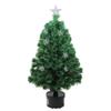 Northlight 4' Pre-Lit Fiber Optic Artificial Christmas Tree with Stars, Green view 1