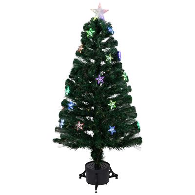 Northlight 3' Pre-Lit Fiber Optic Artificial Christmas Tree with Stars, Green
