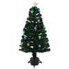 Northlight 3' Pre-Lit Fiber Optic Artificial Christmas Tree with Stars, Green view 1