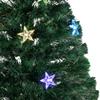 Northlight 3' Pre-Lit Fiber Optic Artificial Christmas Tree with Stars, Green view 3