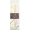 Okato Metallic Gold Star Straws, Silver Star, 0.2 x 7.7 inches (0.6 x 19.5 cm), Paper Straws, Pack of 20