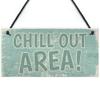 RED OCEAN Chill Out Area Hot Tub Man Cave Shed Summer House Shed Garden Hanging Wall Sign Plaque view 1