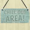 RED OCEAN Chill Out Area Hot Tub Man Cave Shed Summer House Shed Garden Hanging Wall Sign Plaque view 2