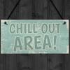 RED OCEAN Chill Out Area Hot Tub Man Cave Shed Summer House Shed Garden Hanging Wall Sign Plaque view 4