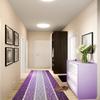 ORFA HOME Custom Cut Hallway Runner Rug, Slip Resistant, 31 Inch Wide X Your Choice of Length, Damask Lilac, 31 Inch X 4 feet, Doormat view 4