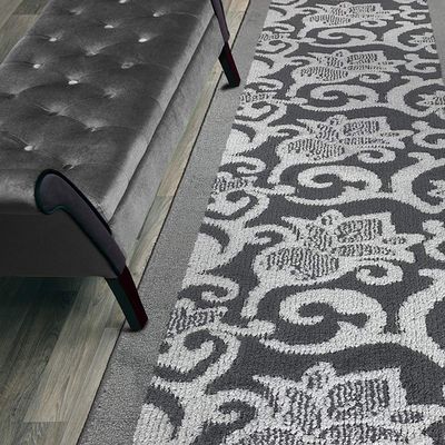 13 FT Grey Hallway Runner Rug, Non Slip Washable Indoor Carpet 2'7" x 13' for Office, Hallway, or Kitchen! Custom Cut Length Floor Mat