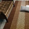 ORFA HOME Custom Cut Hallway Runner Rug, Slip Resistant, 31 Inch Wide X Your Choice of Length, Meander Brown, 31 Inch X 4 feet, Doormat view 1