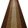 ORFA HOME Custom Cut Hallway Runner Rug, Slip Resistant, 31 Inch Wide X Your Choice of Length, Meander Brown, 31 Inch X 4 feet, Doormat view 2