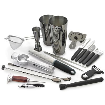 Barfly Deluxe Mixology Bar Set, O/S, Gun Metal Black