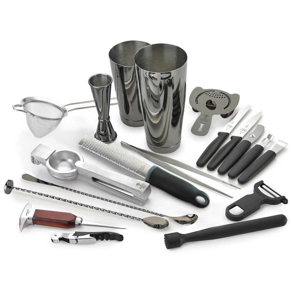Barfly Deluxe Mixology Bar Set, O/S, Gun Metal Black