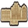 Printtoo Milan City Of Italy Wooden Engraved Fridge Magnet Souvenir Home Decorative view 1