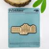 Printtoo Milan City Of Italy Wooden Engraved Fridge Magnet Souvenir Home Decorative view 3