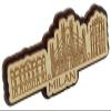 Printtoo Milan City Of Italy Wooden Engraved Fridge Magnet Souvenir Home Decorative view 4