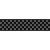 Cotta 78711 Ribbon Dots, Black Background x White Dots, 0.7 inches (19 mm) x 16.4 ft (5 m), Black Background x White Dots, 0.7 x 16.4 ft (1.9 cm x view 1